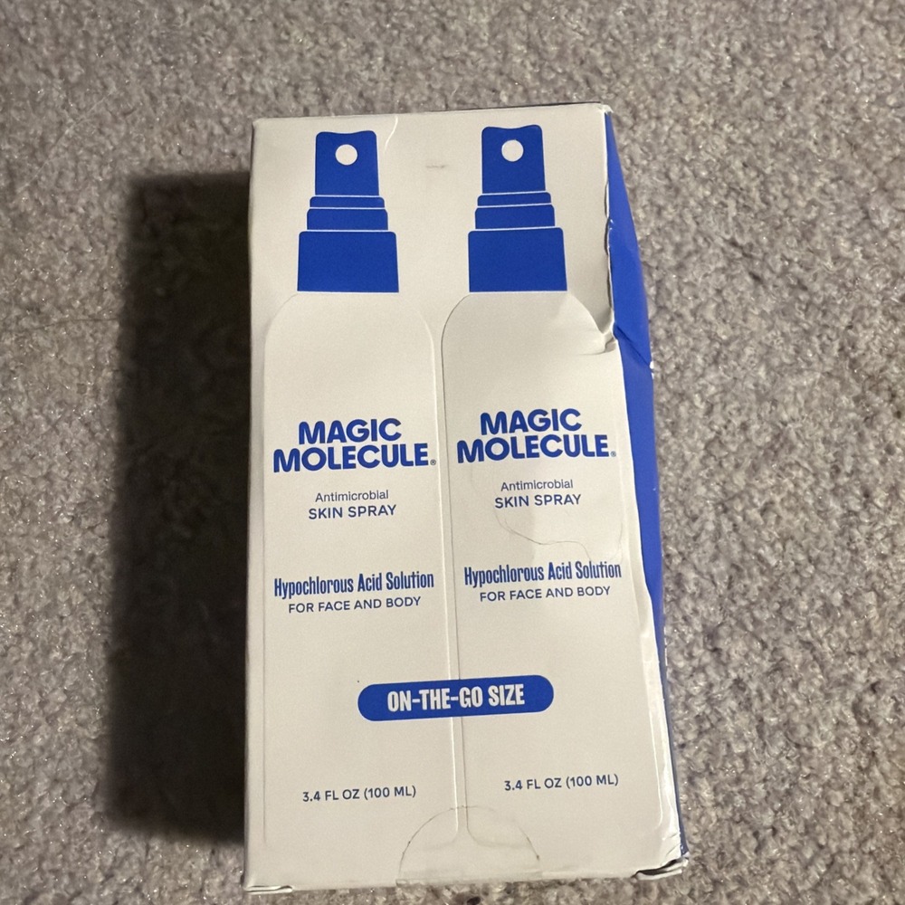 Lot Of 2 Magic Molecule Antimicrobial Skin Spray Hypochlorous Acid 3.4 oz Sealed